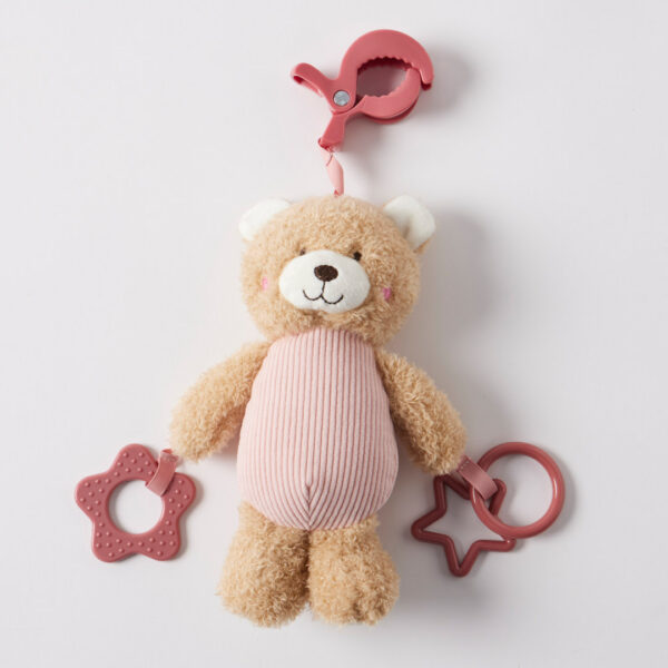 Jiggle & Giggle Hugglies Teddy Bear Clip-On Toy - Pink