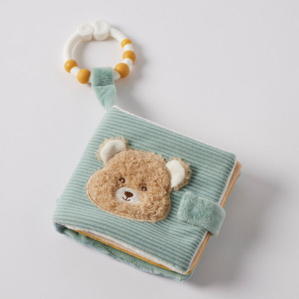 Jiggle & Giggle Hugglies Teddy Bear Activity Fabric Book - Blue