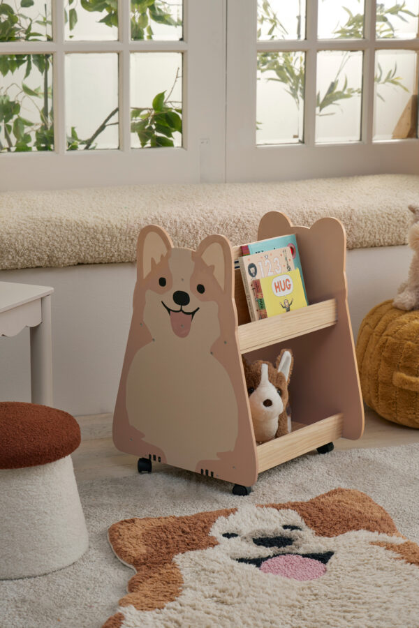 Jiggle & Giggle Corgi Wooden Storage Trolley