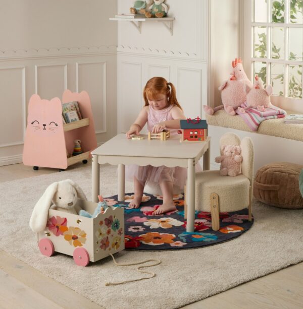Jiggle & Giggle Kitty Wooden Storage Trolley