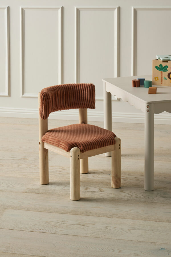 Jiggle & Giggle Corduroy Kids Chair - Rust