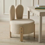 Jiggle & Giggle Bunny Bouclé Kids Chair - Cream