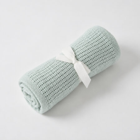 Jiggle & Giggle Cotton Cellular Blanket - Green