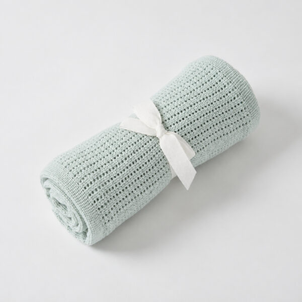 Jiggle & Giggle Cotton Cellular Blanket - Green
