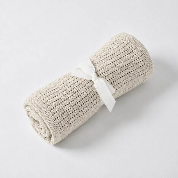 Jiggle & Giggle Cotton Cellular Blanket - Natural